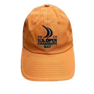 USGA 2015 US Open Chambers Bay Adjustable Strapback Golf Hat Cap Peach